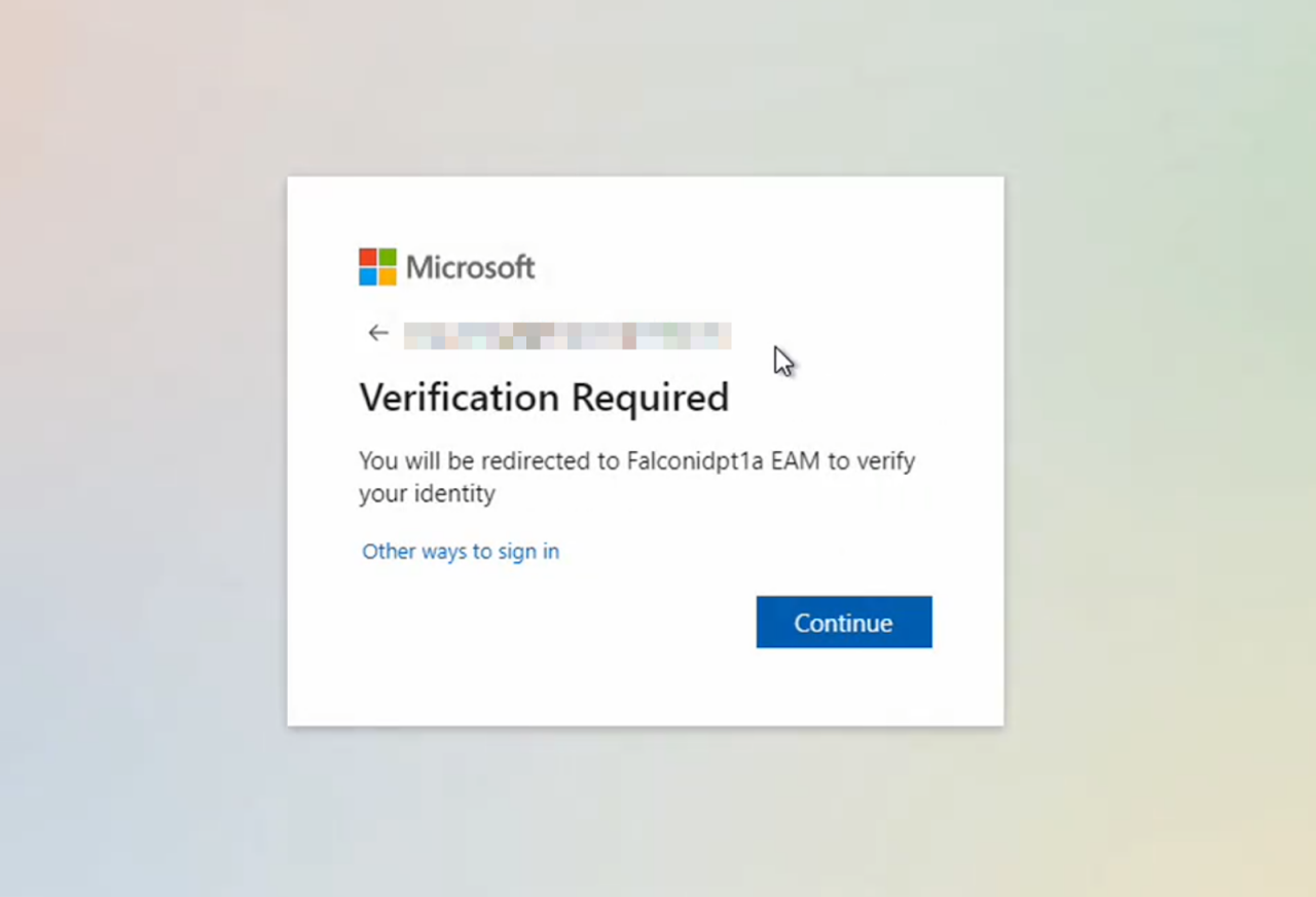 Figure 6. Falcon Identity Protection is used as the external authentication method (EAM) during Entra ID authentication requests for inline, real-time protection.